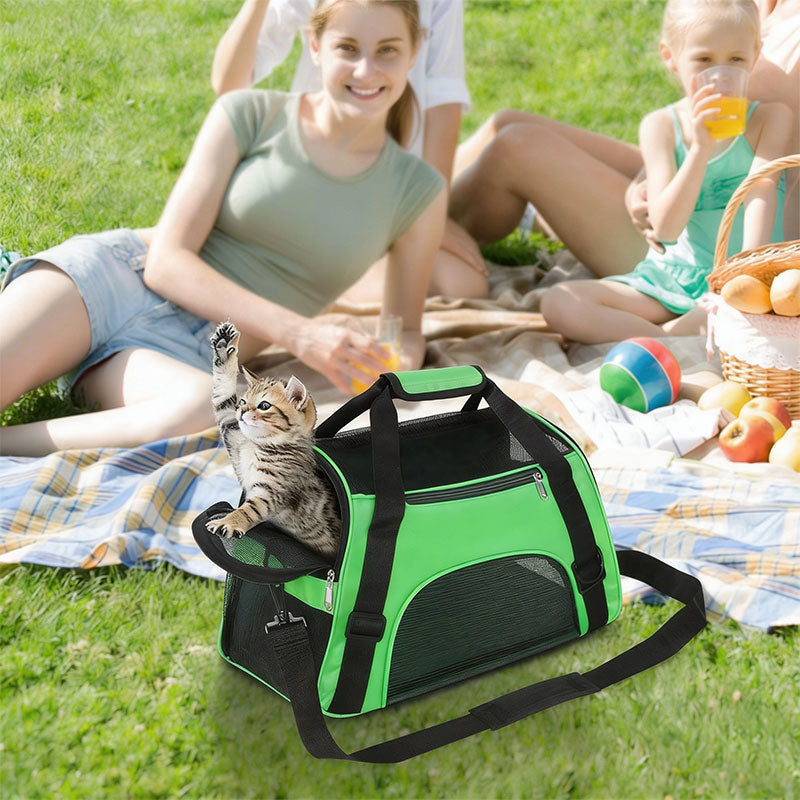 Sac de Transport Pliable pour Chat et Petit Chien- Respirant et Compact
