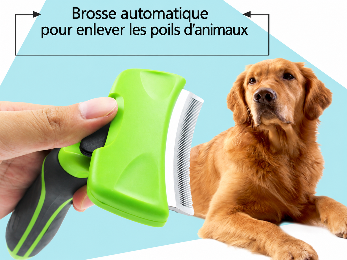 Brosse Anti-Perte de Poils Pro- Chien & Chat