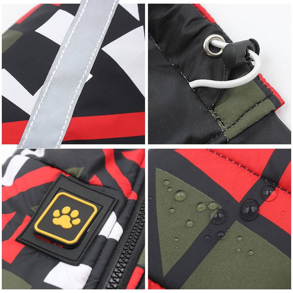 Manteau Imperméable pour Chien- Chaud & Réfléchissant, Grandes Tailles