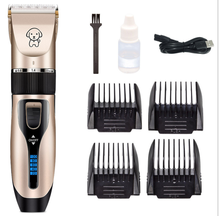 Tondeuse de Toilettage Professionnelle pour Chien- Kit Rechargeable USB Silencieuse