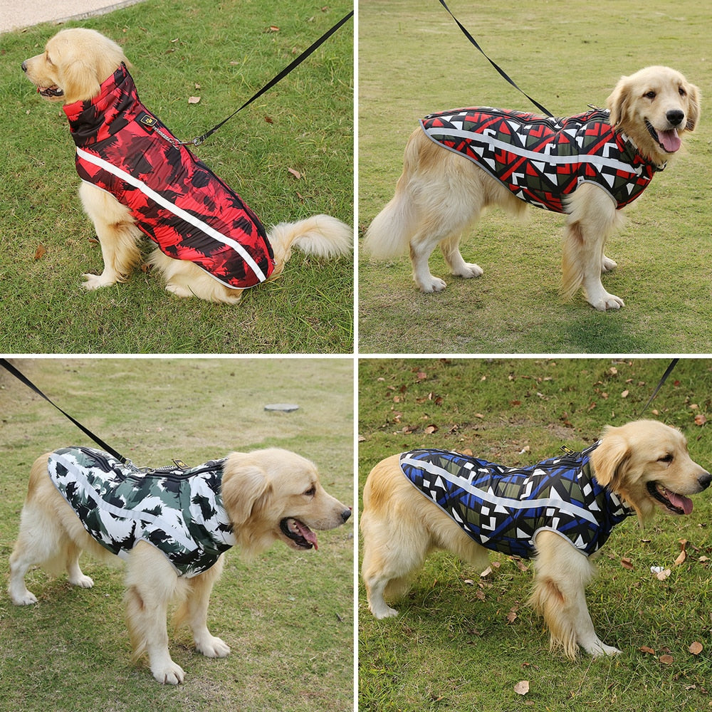 Manteau Imperméable pour Chien- Chaud & Réfléchissant, Grandes Tailles