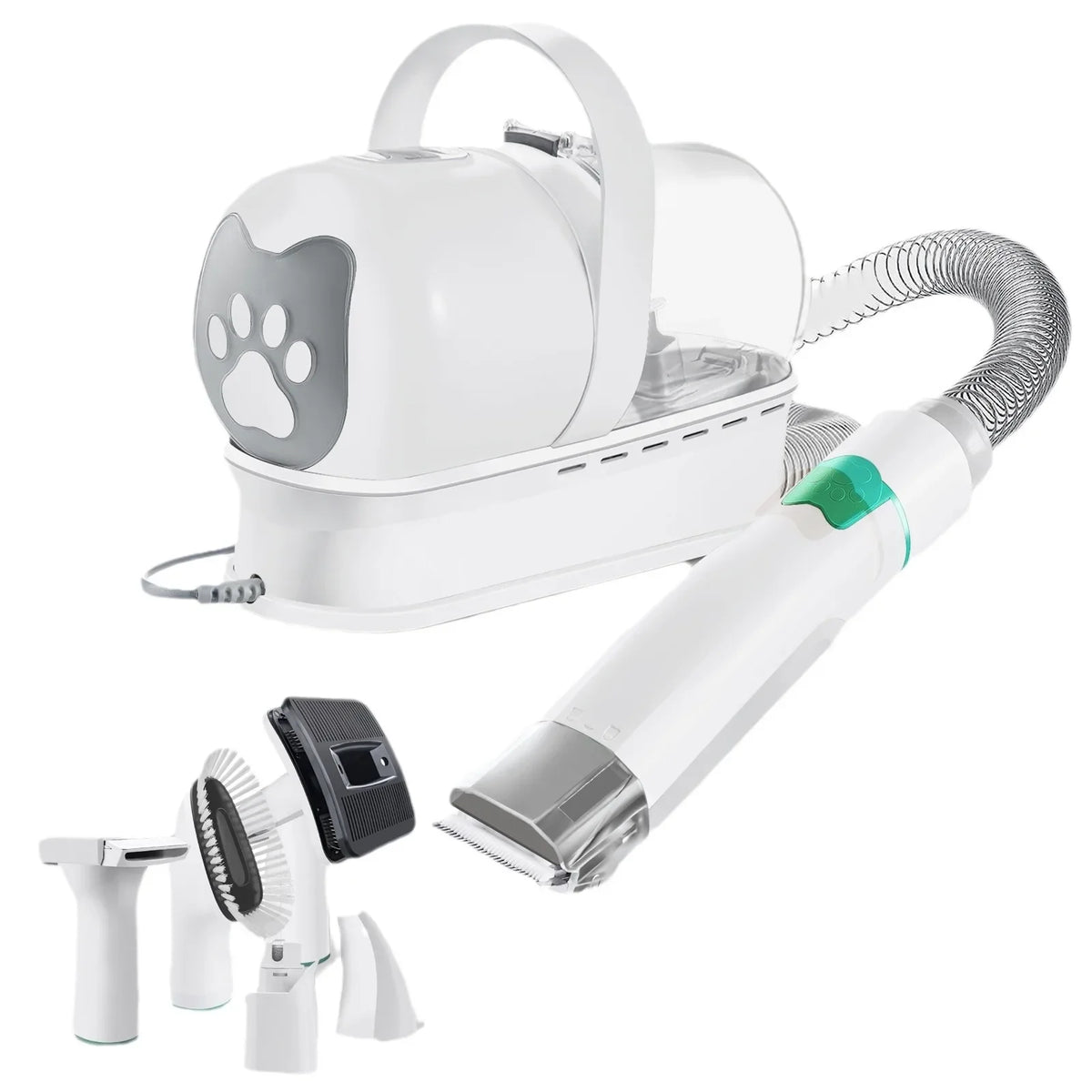 Kit Aspirateur-Tondeuse Toilettage 7-en-1 Professionnelle pour Chien et Chat