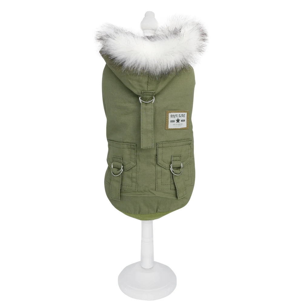 Manteau Chaud pour Petit Chien- Capuche Polaire, Style Parka